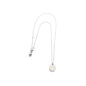 Collana forzatina  in argento con campana in smalto bianco