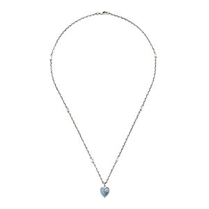 Collana con cuore in smalto GG